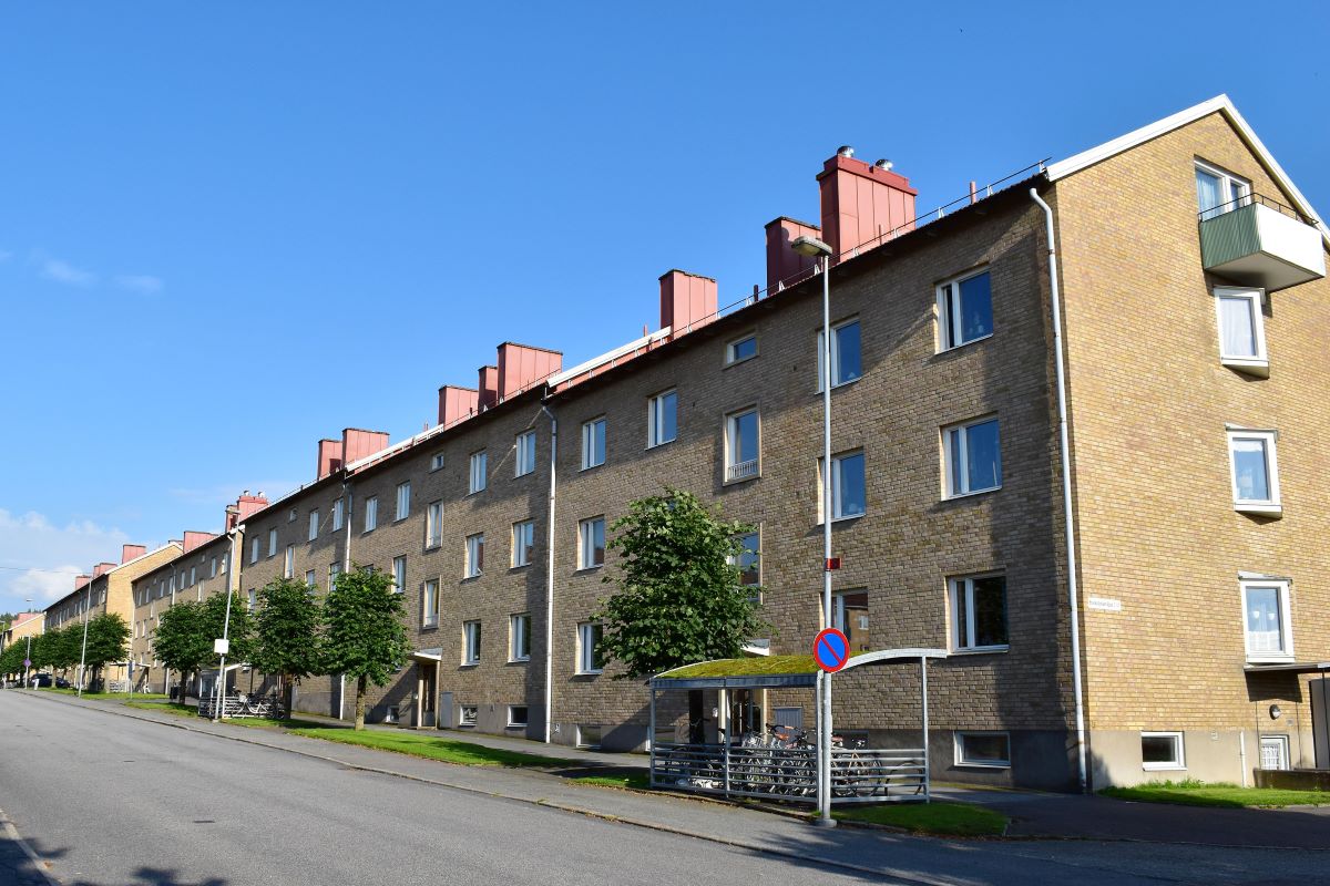Lägenhetshus i området Stockslycke i Alingsås, foto.